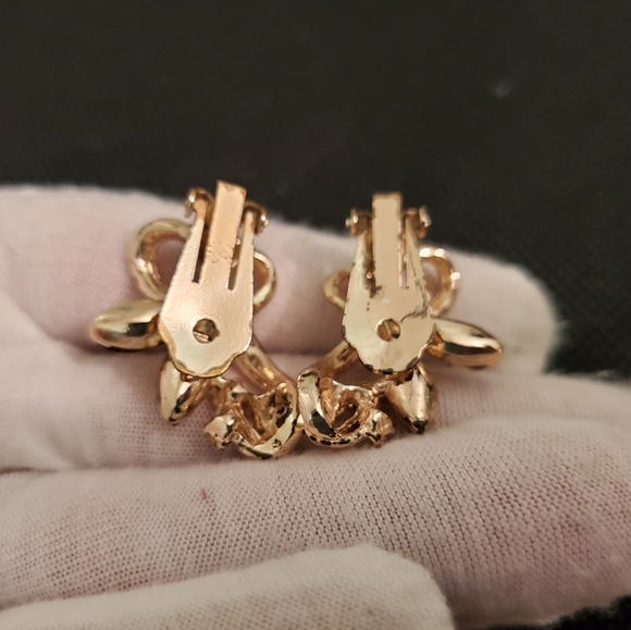 Vintage Jewelry Set ~ Vintage Earrings Rhinestones Yellow ~ Vintage Brooch - Picture 16 of 16